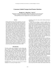 Consensus Guided Unsupervised Feature Selection