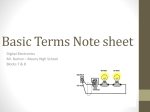 Basic Terms Note sheet