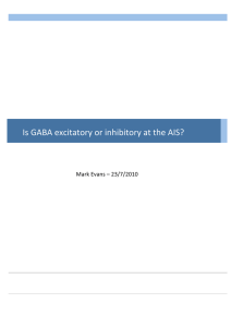 Is GABA excitatory or inhibitory at the AIS?