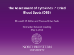 The Assessment of Cytokines in Dried Blood Spots (DBS)