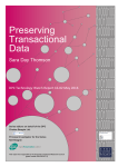 Preserving Transactional Data - Digital Preservation Coalition