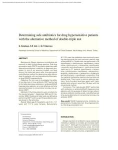 Determining safe antibiotics for drug hypersensitive patients with the