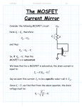 The MOSFET Current Mirror