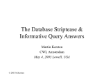 The Database Striptease and Informative Query Answers