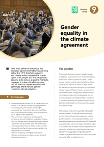 Gender equality in the climate agreement 9