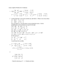 Linear Algebra Problem Set 1 Solutions