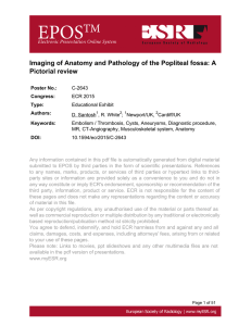 Imaging of Anatomy and Pathology of the Popliteal fossa: A Pictorial