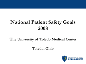 National Patient Safety Goals 2007