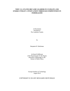 WHY U.S. STATES BECAME LEADERS IN CLIMATE AND ENERGY