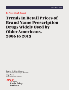 Trends in Retail Prices of Brand Name Prescription Drugs