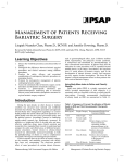 MANAGEMENt OF PAtiENtS REcEiviNG BARiAtRic SURGERy