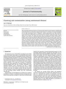 Clustering and commonalities among autoimmune diseases