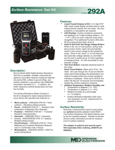 Surface Resistance Test Kit