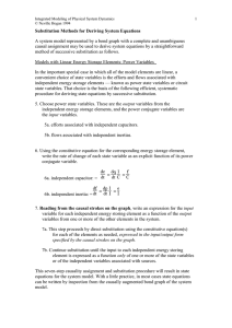 Substitution Methods for Deriving System Equations