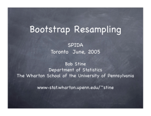 Bootstrap Resampling - Wharton Statistics