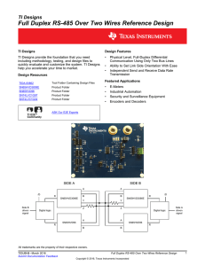 Full Duplex RS-485 Over Two Wires Reference Design