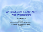 Chapter 1: An Introduction To ASP.NET Web Programming