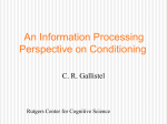 An Information Processing Perspective on Conditioning