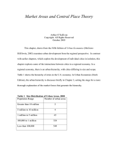 Market Areas and Central Place Theory