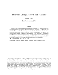 Structural Change, Growth and Volatility!