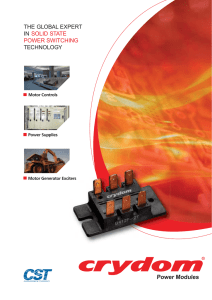 Power Modules THE GLOBAL EXPERT IN SOLID STATE