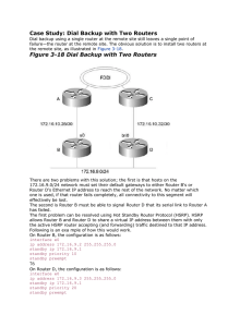 Case Study: Dial Backup with Two Routers
