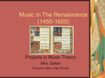 Music in The Renaissance (1450-1600)