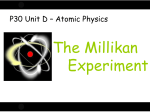 The Millikan Experiment
