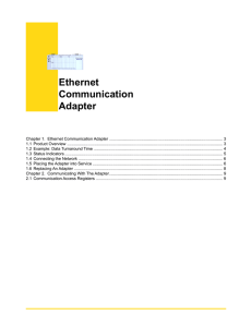 Ethernet Communication Adapter