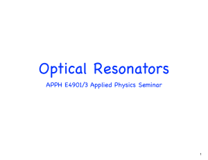 Optical Resonators