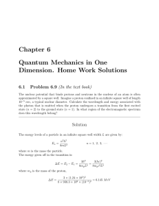 Chapter 6 Quantum Mechanics in One Dimension. Home