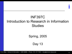 Day 12 Powerpoint Slides - University of Texas School of Information
