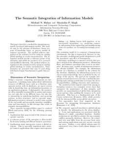 The Semantic Integration of Information Models