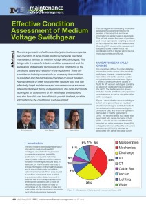 Effective Condition Assessment of Medium Voltage Switchgear