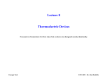 Lecture 8 8 Thermoelectric Devices - Doolittle