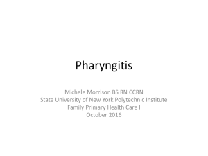 Pharyngitis - Michele Jones`Professional Portfolio
