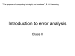 Introduction to error analysis