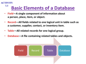 Database Objects