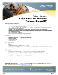 Atrioventricular Reentrant Tachycardia (AVRT)