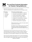 Pre and Post Contrast Information for Patients Taking Metformin