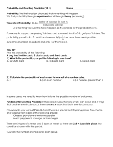 Probability and Counting Principles (10