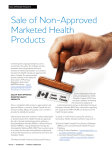 Sale of Non-Approved Marketed Health Products