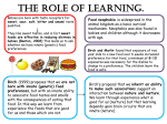 The role of learning.