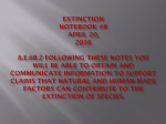 Notebook #8 Extinctions