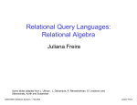 Relational Query Languages: Relational Algebra