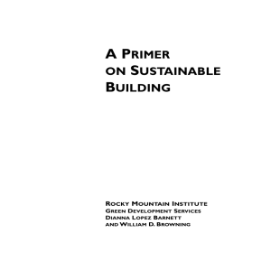 a primer on sustainable building