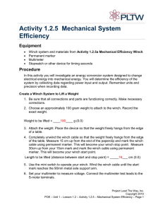 Activity 1.2.5 Mechanical System Efficiency Equipment