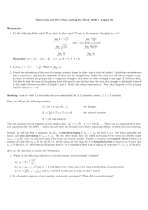 Homework and Pre-Class reading for Math 152H