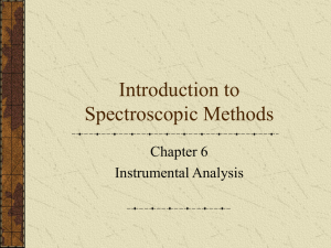 Introduction to Spectroscopic Methods