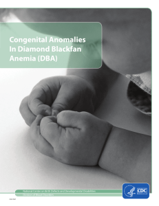 Congenital Anomalies In Diamond Blackfan Anemia (DBA)